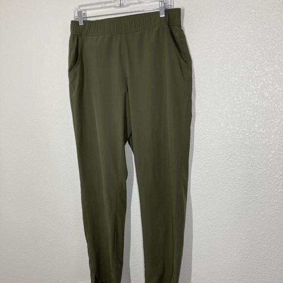 Eddie Bauer Pants Womens Medium Olive Departure Ankle Pull On Stretch Travel - Picture 4 of 16